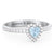 Halo Heart Promise Ring with Accented Band