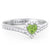 V-Shaped Halo Heart Ring with Accented Band