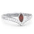 Marquise Birthstone V-Shape Ring With Accents