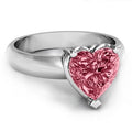 Heart Stone in a Double Gallery Setting Promise Ring