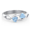 Heavenly Hearts Ring with Heart Birthstones