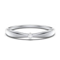 Bezel Set Stackable Ring with Tapered Band