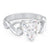 Heart Shaped Stone with Interwoven Heart Infinity Band Ring