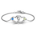 Interlocking Heart Promise Bracelet with Two Stones