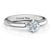 Ski Tip Solitaire Round Ring