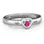 Solitaire Heart Promise Ring
