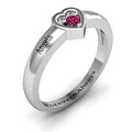 Solitaire Heart Promise Ring