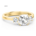 3 Stone Cushion Cut Duchess Ring with Side Stones - Customer's Product with price 414.00 ID SB3xYJhZ3Zf5-hq2SZBKQwKg