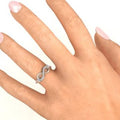 Double Stone Infinity Accent Promise Ring