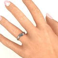 Double Interlocked Hearts Ring