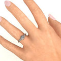 V-Accented Heart Ring