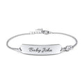 Classic Engravable Baby Bracelet with Birthstone